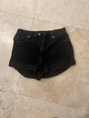 wild fable Black High-Rise Denim Shorts